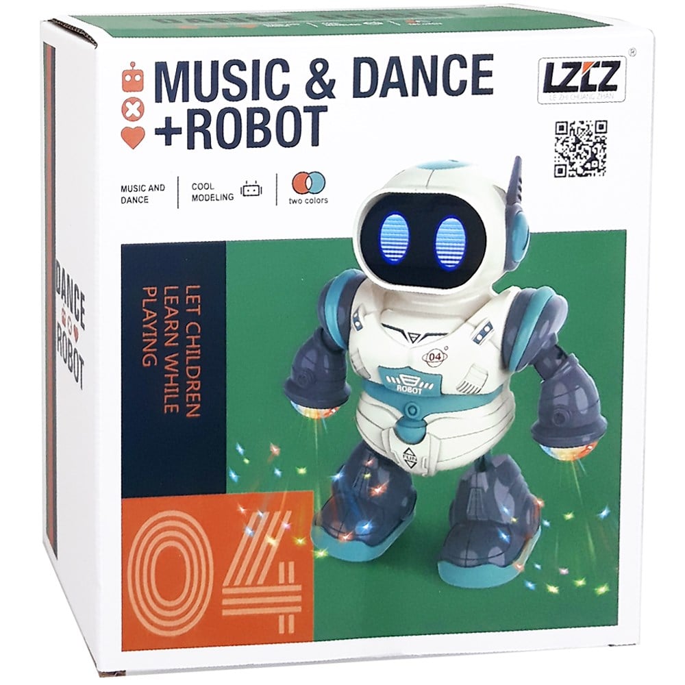 Sesli Işıklı Pilli Robot 6678-4