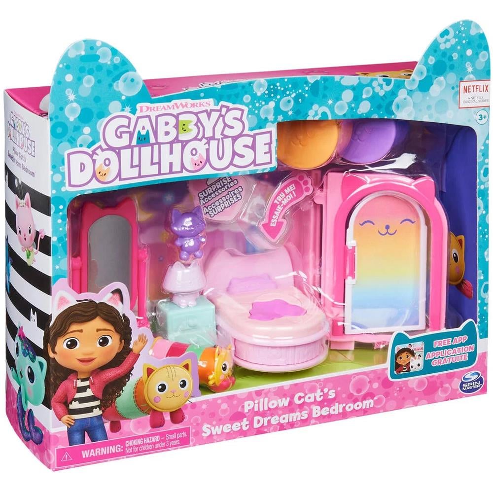 Spinmaster Gabby's Dollhouse Pillow Cat's Sweet Dreams Deluxe Room Set 6060478