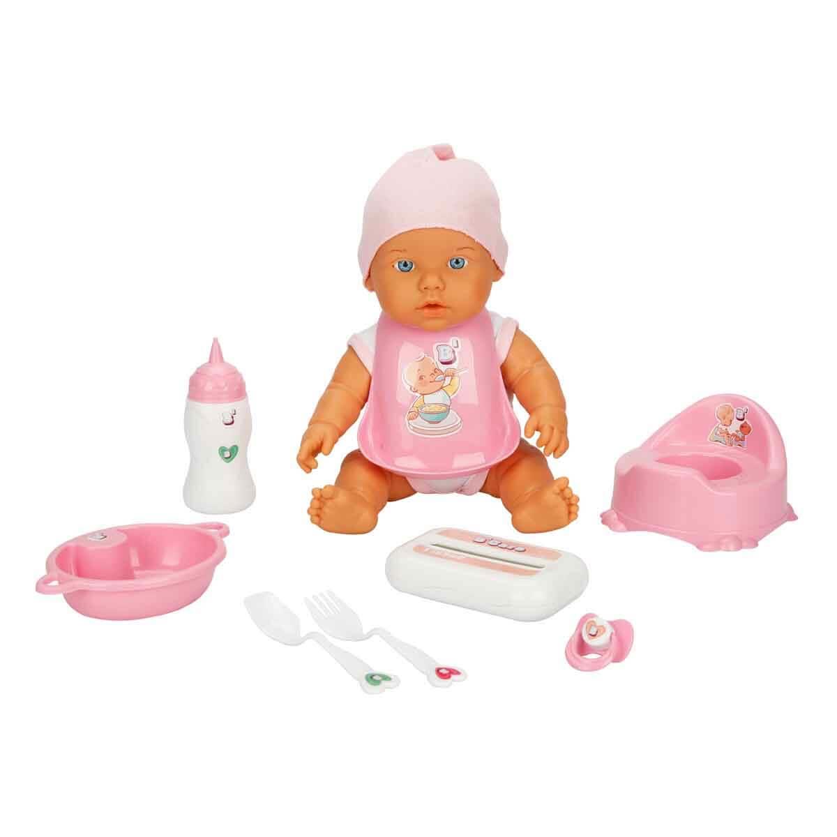 Sunman Oyuncak Bebelou Sesli Bakım Zamanı Bebek Oyun Seti 32 Cm 00003823