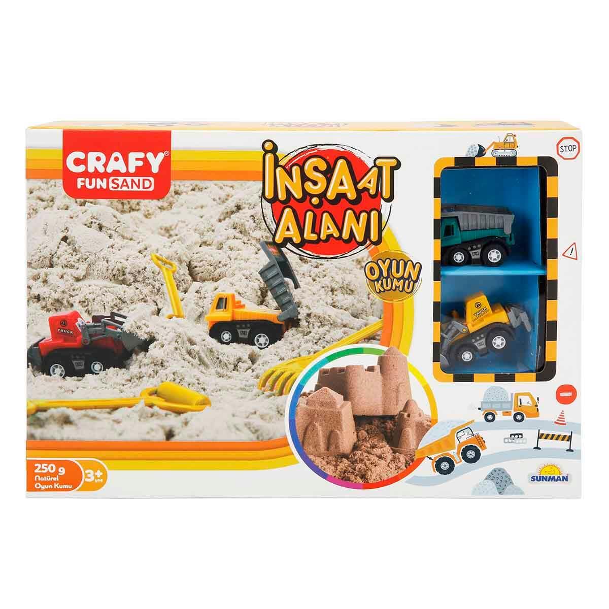 Sunman Oyuncak Crafy İnşaat Alanı Oyun Kumu Seti 250 gr 7 Parça 00003470