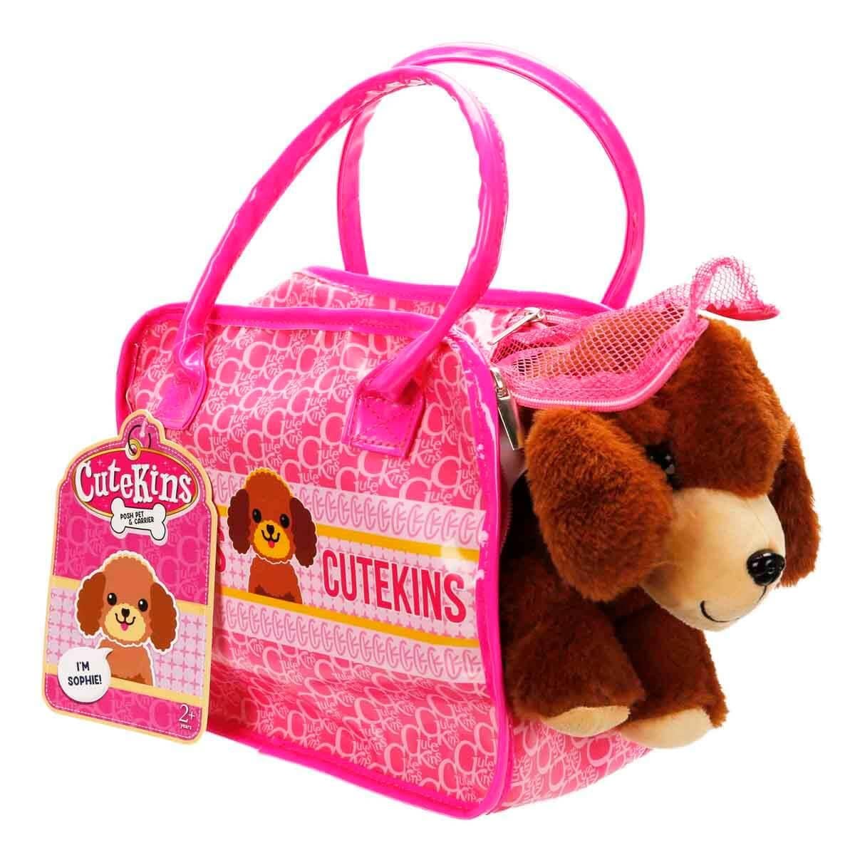 Sunman Oyuncak Cutekins Taşıma Çantalı Peluş Köpek