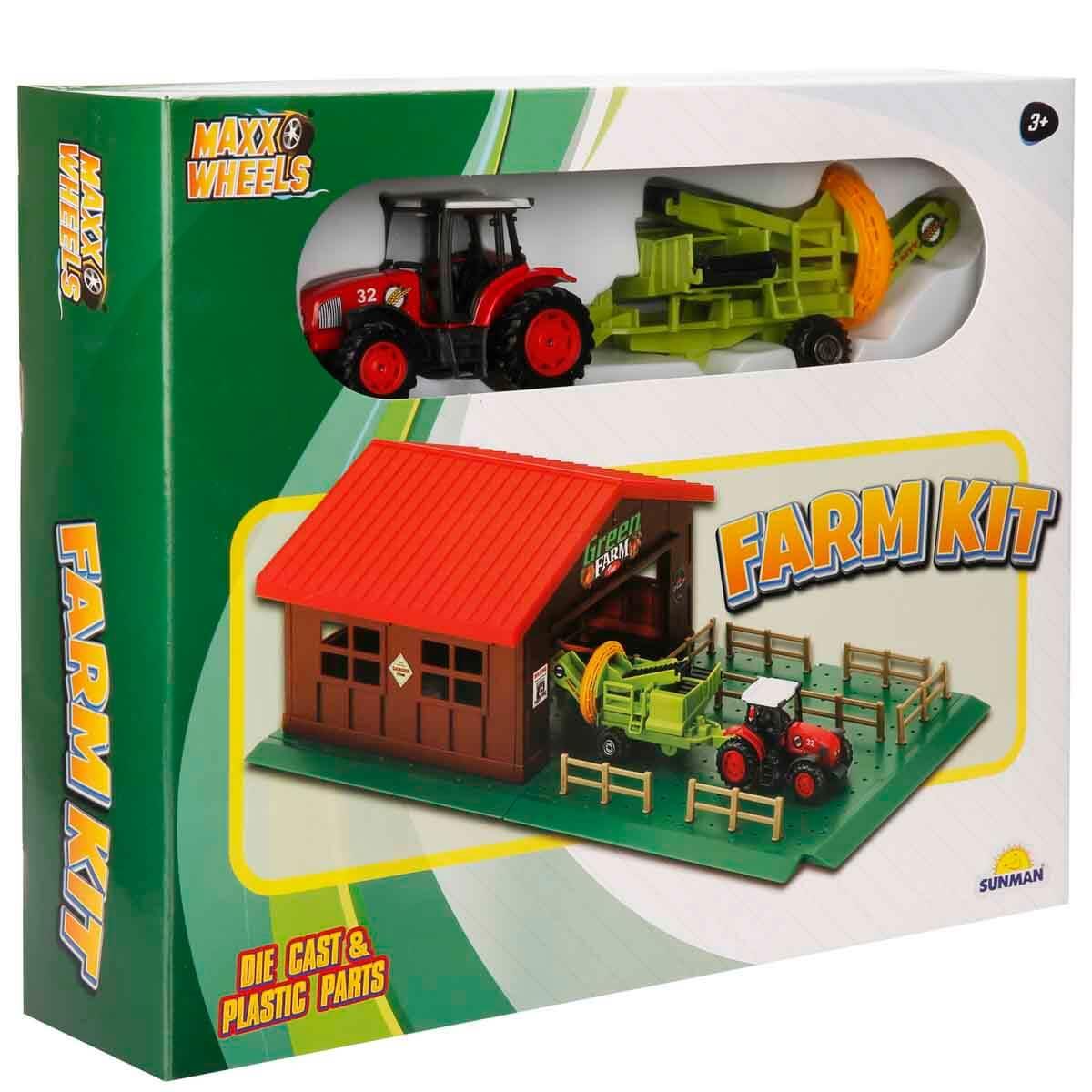 Sunman Oyuncak Depolu Çiftlik Seti 1 Araçlı 00019418