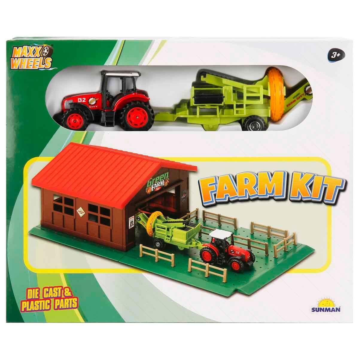 Sunman Oyuncak Depolu Çiftlik Seti 1 Araçlı 00019418