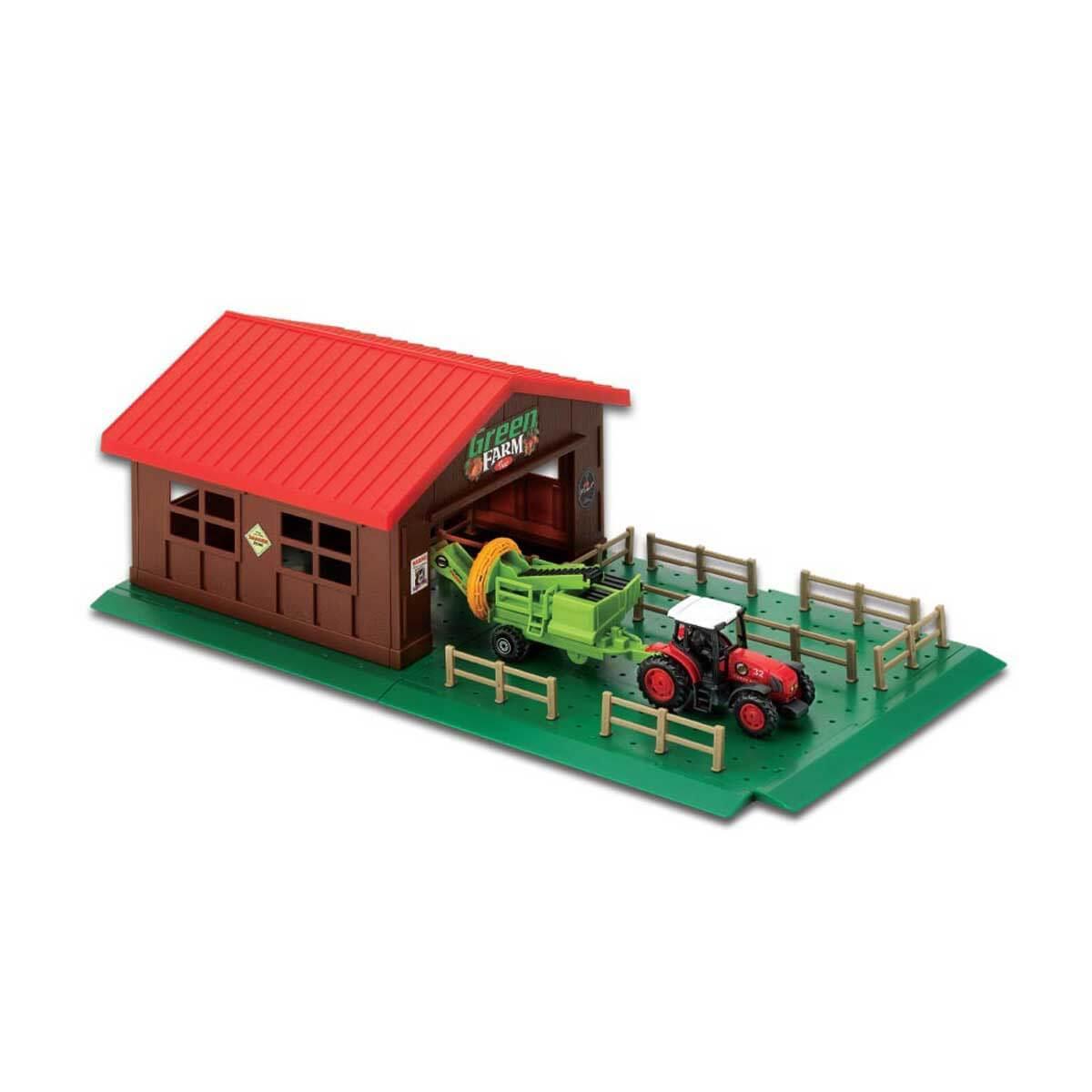 Sunman Oyuncak Depolu Çiftlik Seti 1 Araçlı 00019418