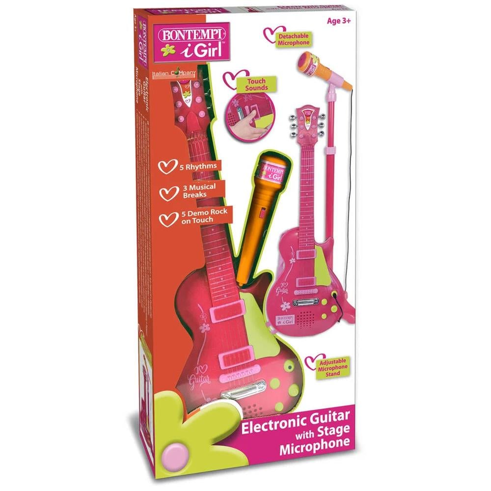 Sunman Oyuncak Elektronik Gitar Ayaklı Mikrofon 00045872