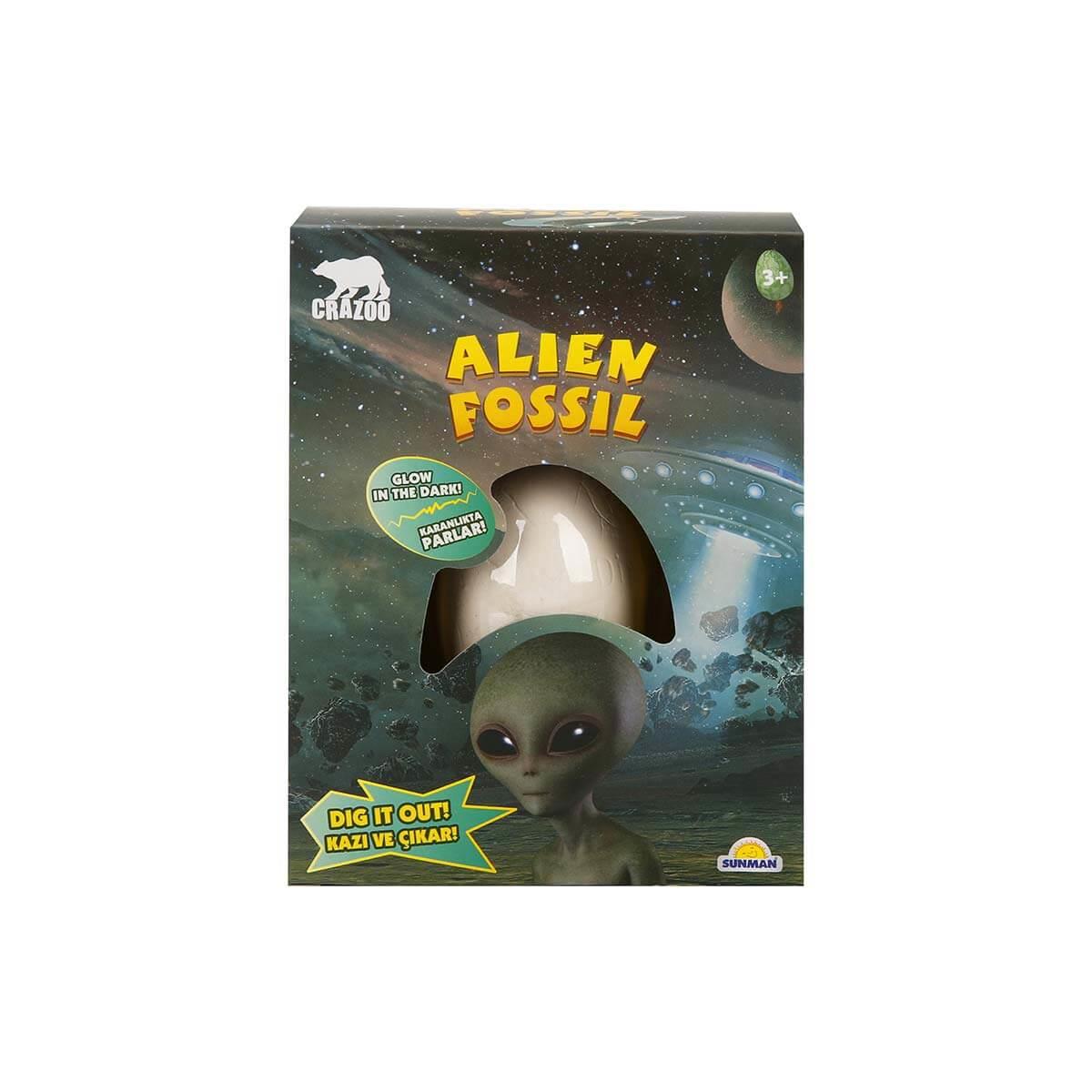 Sunman Oyuncak Fosil Kazı Seti: Karanlıkta Parlayan Alien 00003198