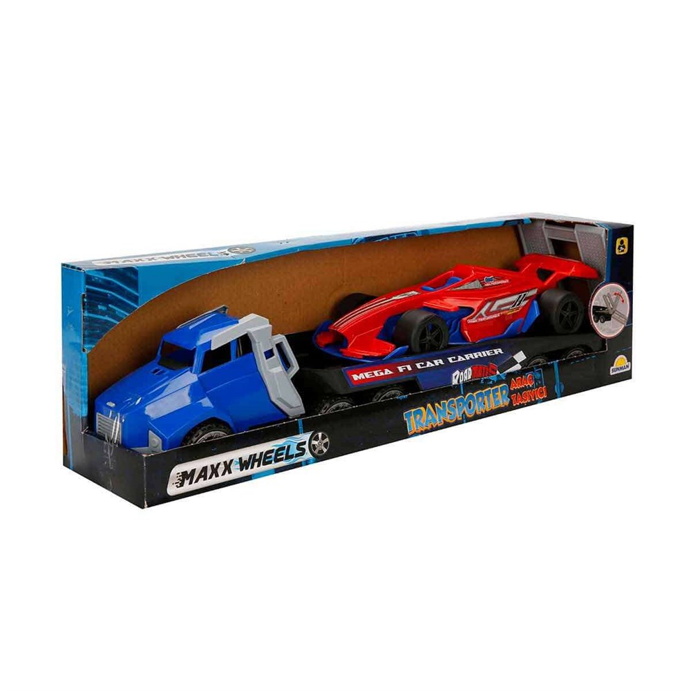 Sunman Oyuncak Maxx Wheels Mega F1 Taşıyıcı Transporter Araç 34 Cm 03590 SUN-MOL-MXX