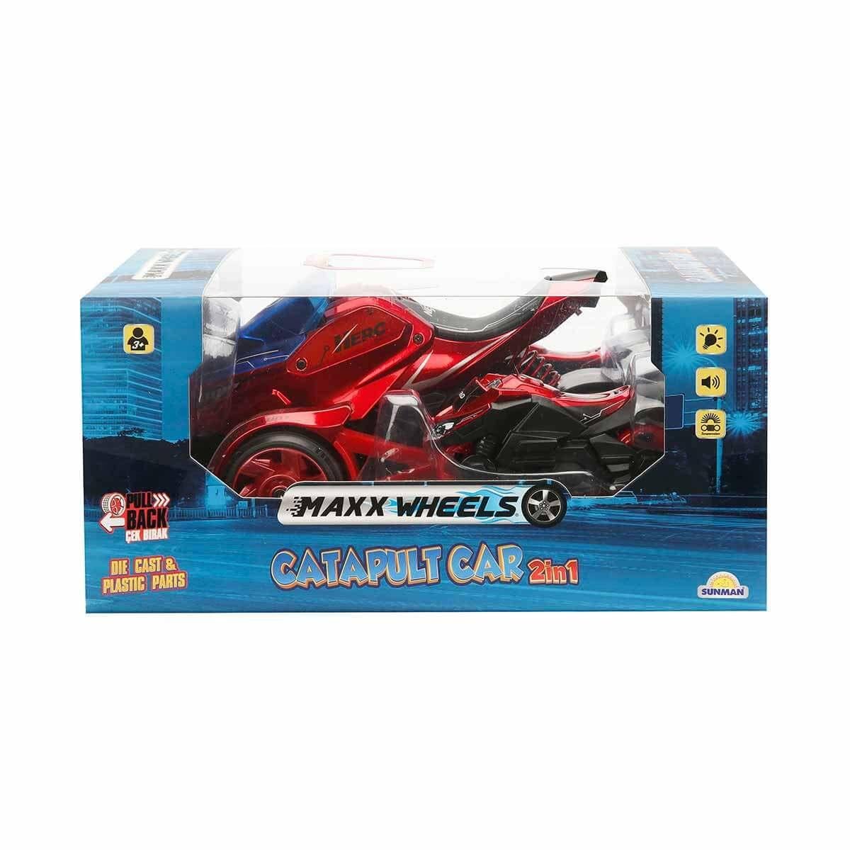 Sunman Oyuncak Maxx Wheels Motosiklet Fırlatıcılı Sesli ve Işıklı Araç 01001586