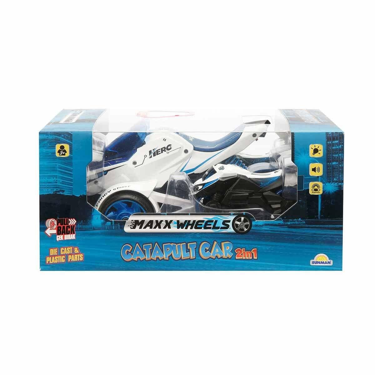 Sunman Oyuncak Maxx Wheels Motosiklet Fırlatıcılı Sesli ve Işıklı Araç 01001586