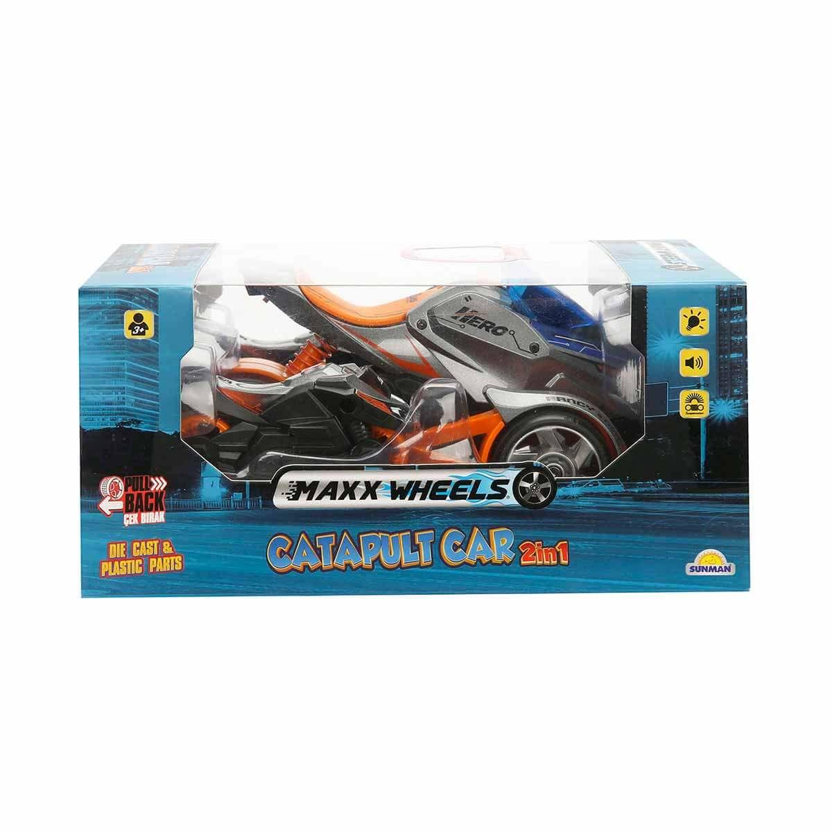 Sunman Oyuncak Maxx Wheels Motosiklet Fırlatıcılı Sesli ve Işıklı Araç 01001586