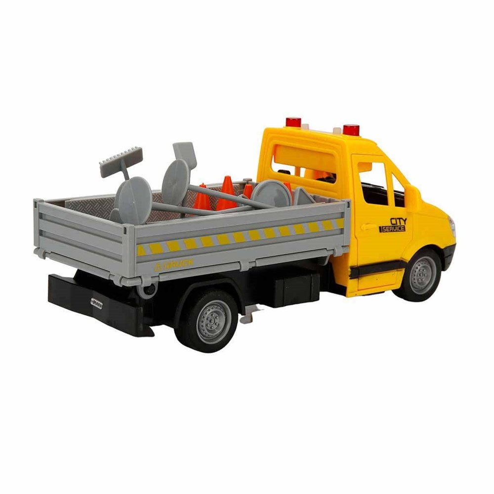 Sunman Oyuncak Maxx Wheels Sesli ve Işıklı Yol Yardım Kamyonu ve Trafik İşaretleri 03153 SUN-YFN-MXX-1/16