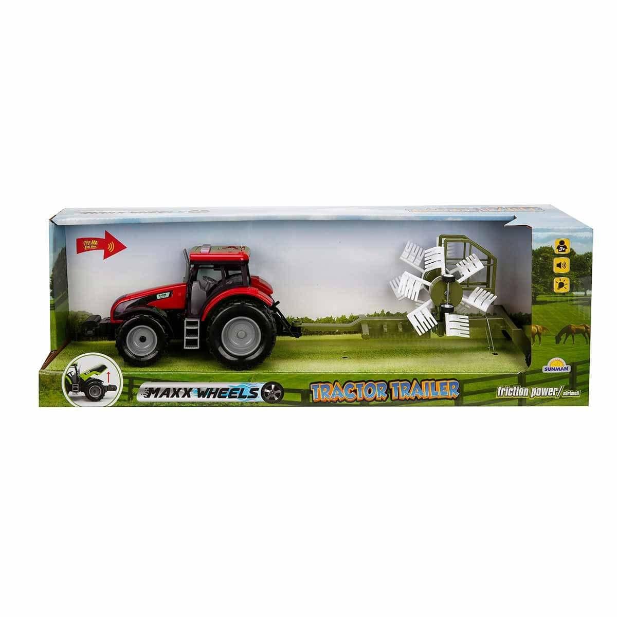 Sunman Oyuncak Maxx Wheels Sesli Ve Işıklı Römorklu Traktör 44 cm 00002681
