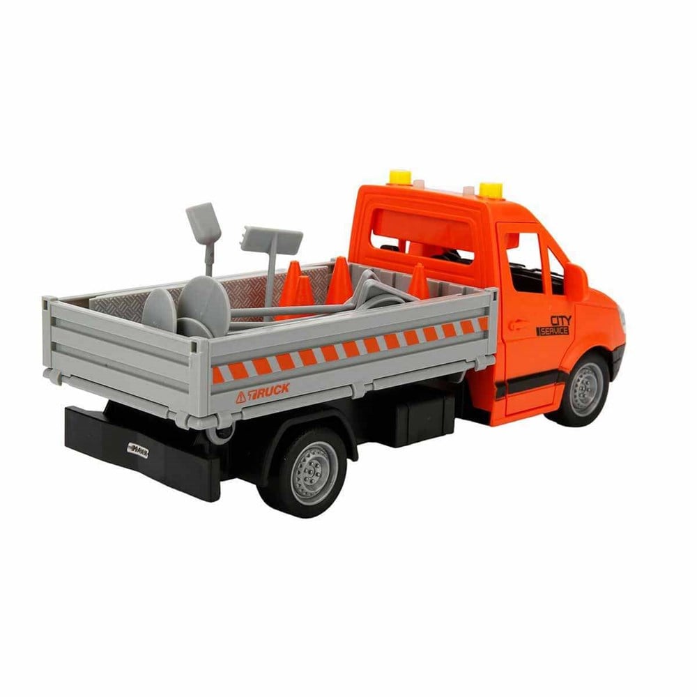 Sunman Oyuncak Maxx Wheels Sesli ve Işıklı Yol Yardım Kamyonu ve Trafik İşaretleri 03153 SUN-YFN-MXX-1/16
