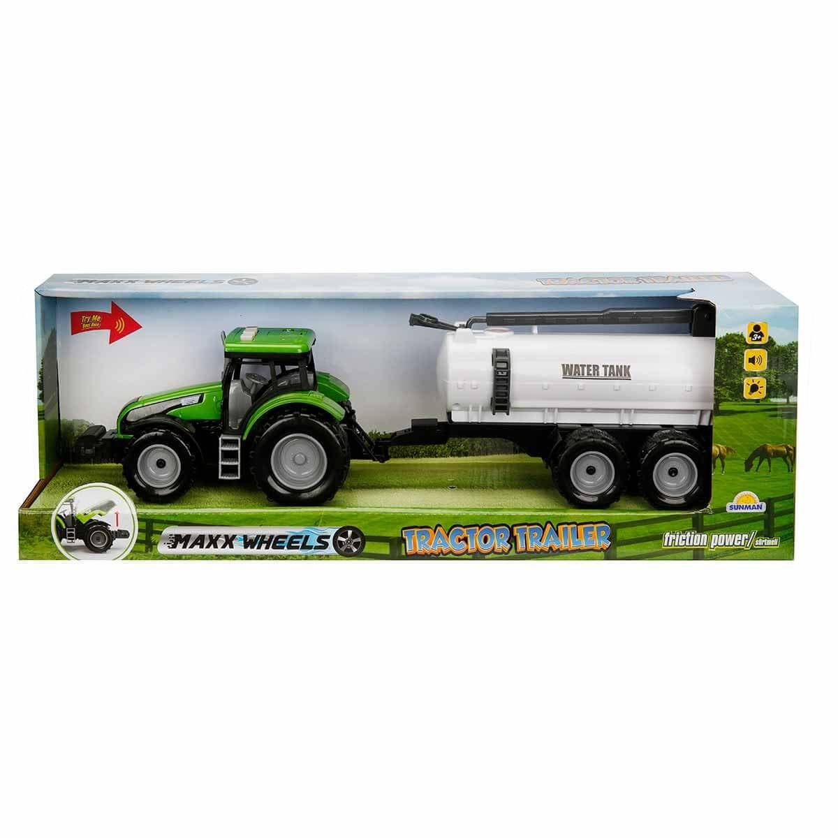 Sunman Oyuncak Maxx Wheels Sesli Ve Işıklı Römorklu Traktör 44 cm 00002681