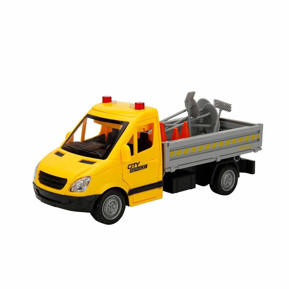 Sunman Oyuncak Maxx Wheels Sesli ve Işıklı Yol Yardım Kamyonu ve Trafik İşaretleri 03153 SUN-YFN-MXX-1/16