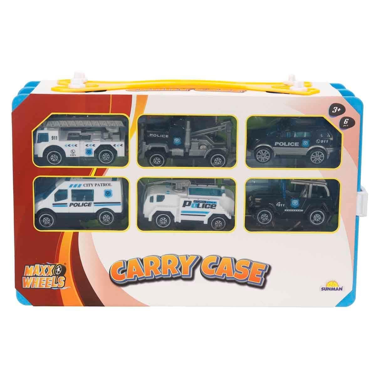Sunman Oyuncak Maxx Wheels Taşıma Çantalı Şehir Araçları Oyun Seti 00004515