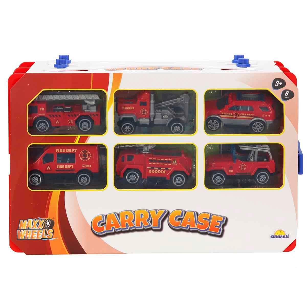 Sunman Oyuncak Maxx Wheels Taşıma Çantalı Şehir Araçları Oyun Seti 00004515