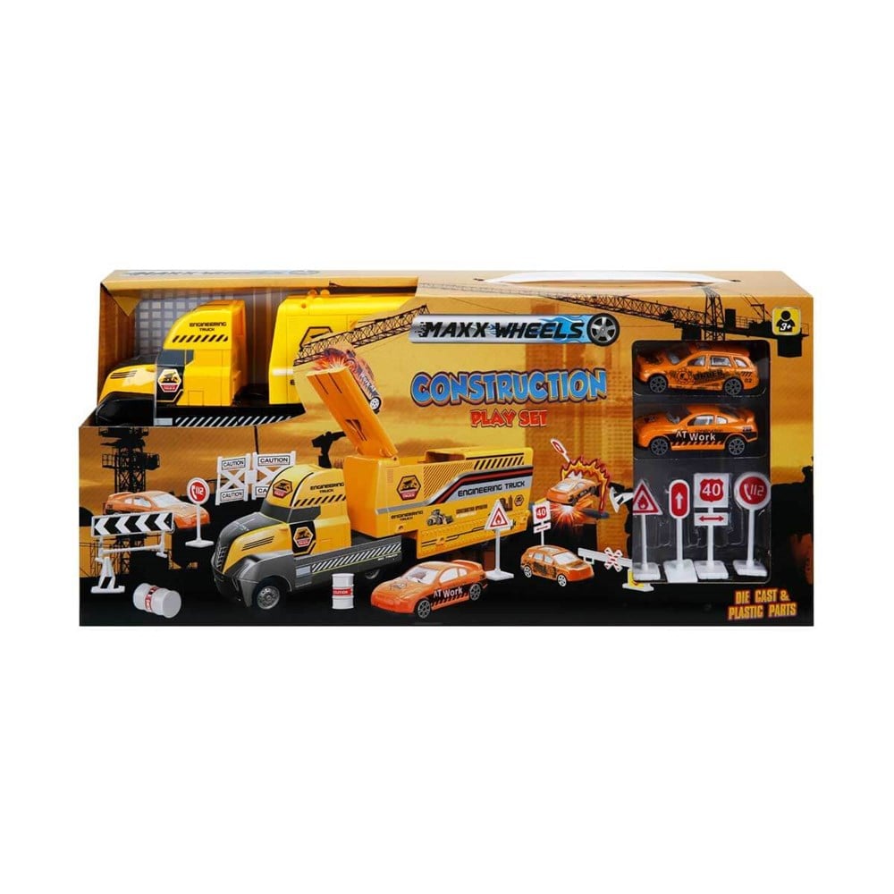 Sunman Oyuncak Maxx Wheels Transporter 2 Araçlı İnşaat Seti 02029 SUN-YFN-MXX-DC