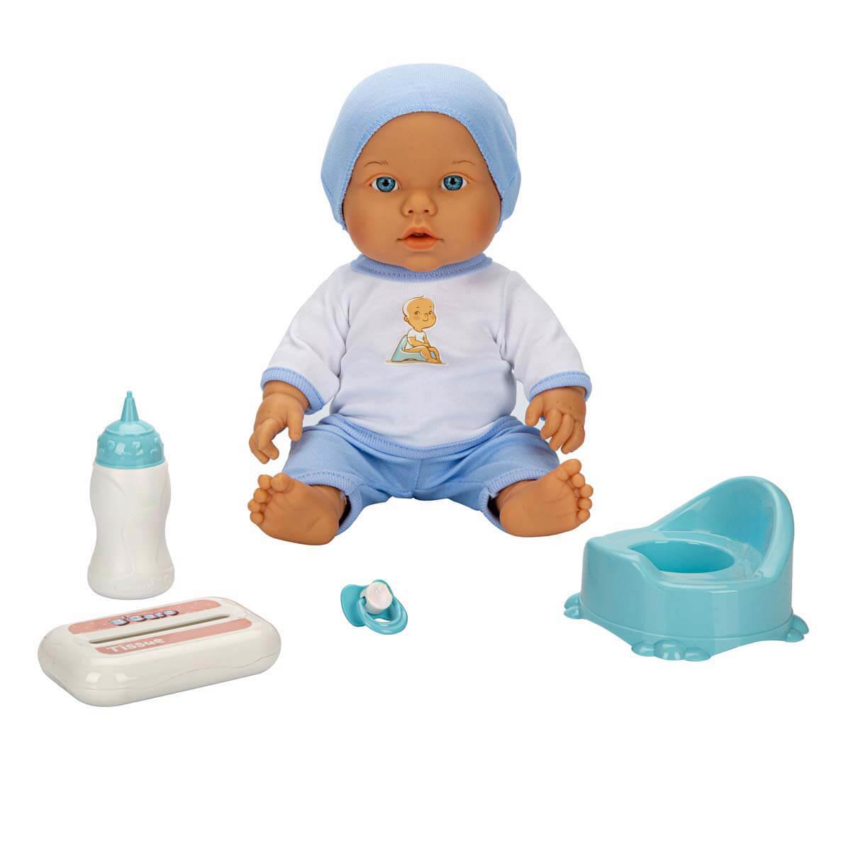 Sunman Oyuncak Sesli Bebelou Tuvalet Zamanı Bebek Seti 32 Cm 01030141