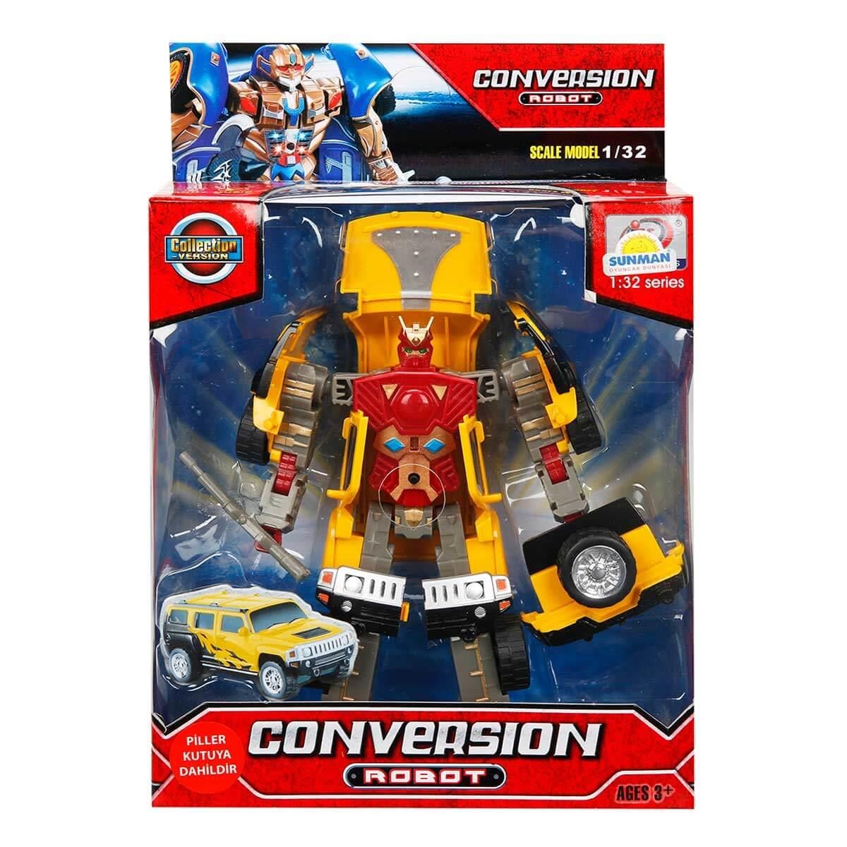 Sunman Oyuncak Sesli ve Işıklı Dönüşebilen Robot 00081234
