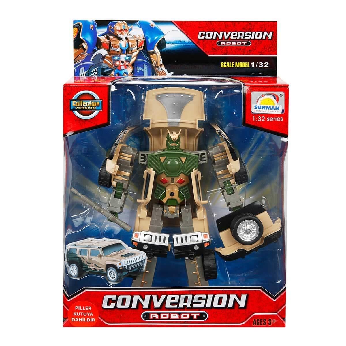 Sunman Oyuncak Sesli ve Işıklı Dönüşebilen Robot 00081234