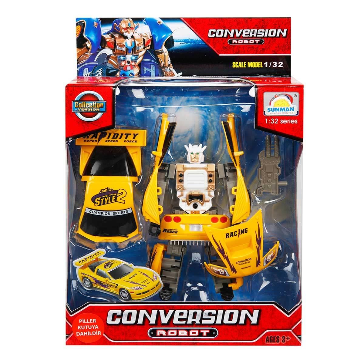 Sunman Oyuncak Sesli ve Işıklı Dönüşebilen Robot 00081234