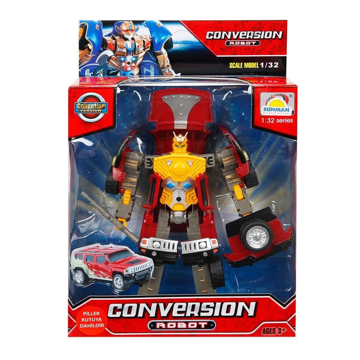 Sunman Oyuncak Sesli ve Işıklı Dönüşebilen Robot 00081234
