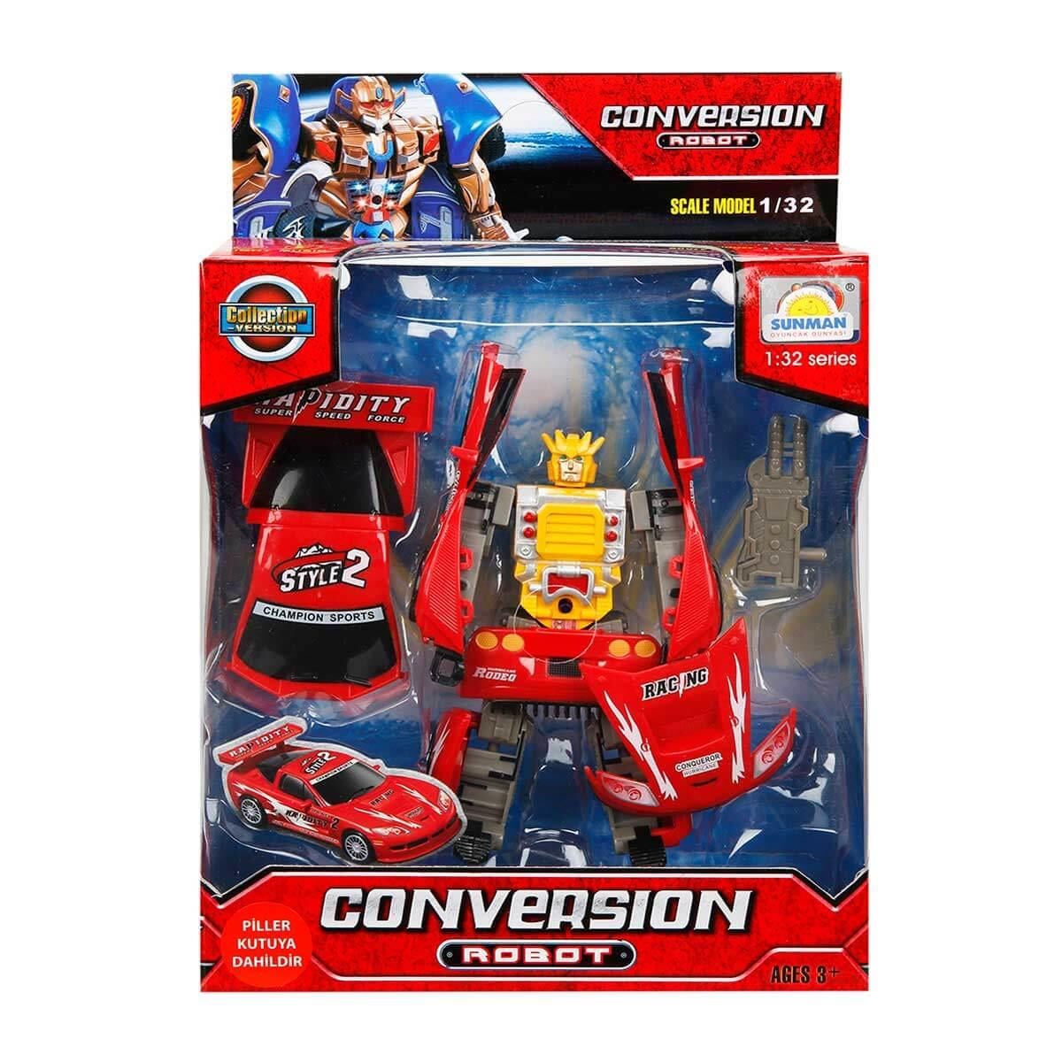 Sunman Oyuncak Sesli ve Işıklı Dönüşebilen Robot 00081234