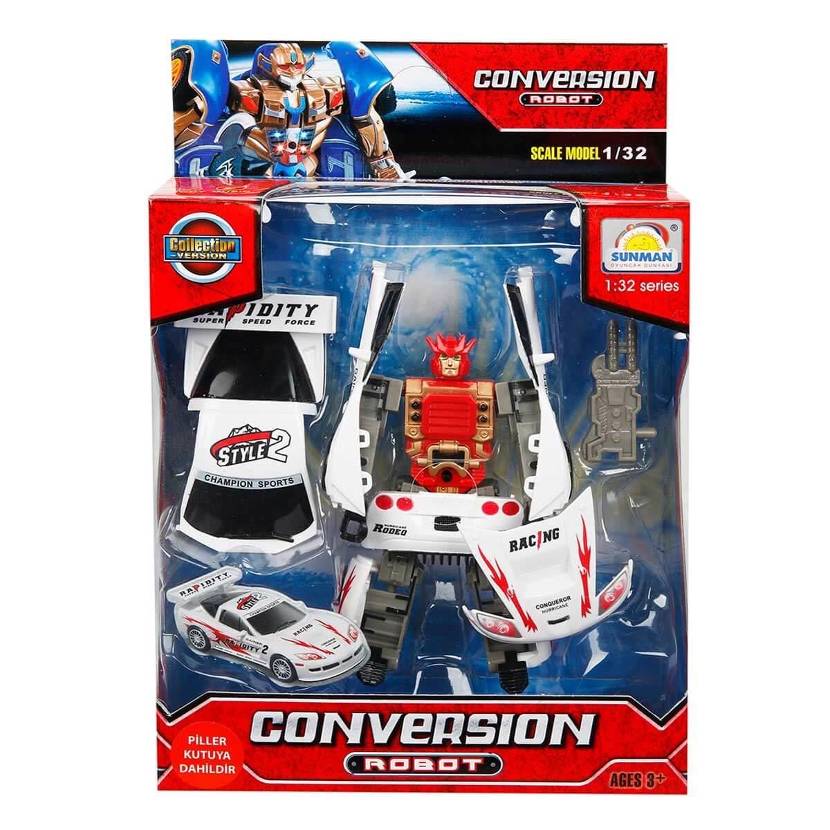 Sunman Oyuncak Sesli ve Işıklı Dönüşebilen Robot 00081234