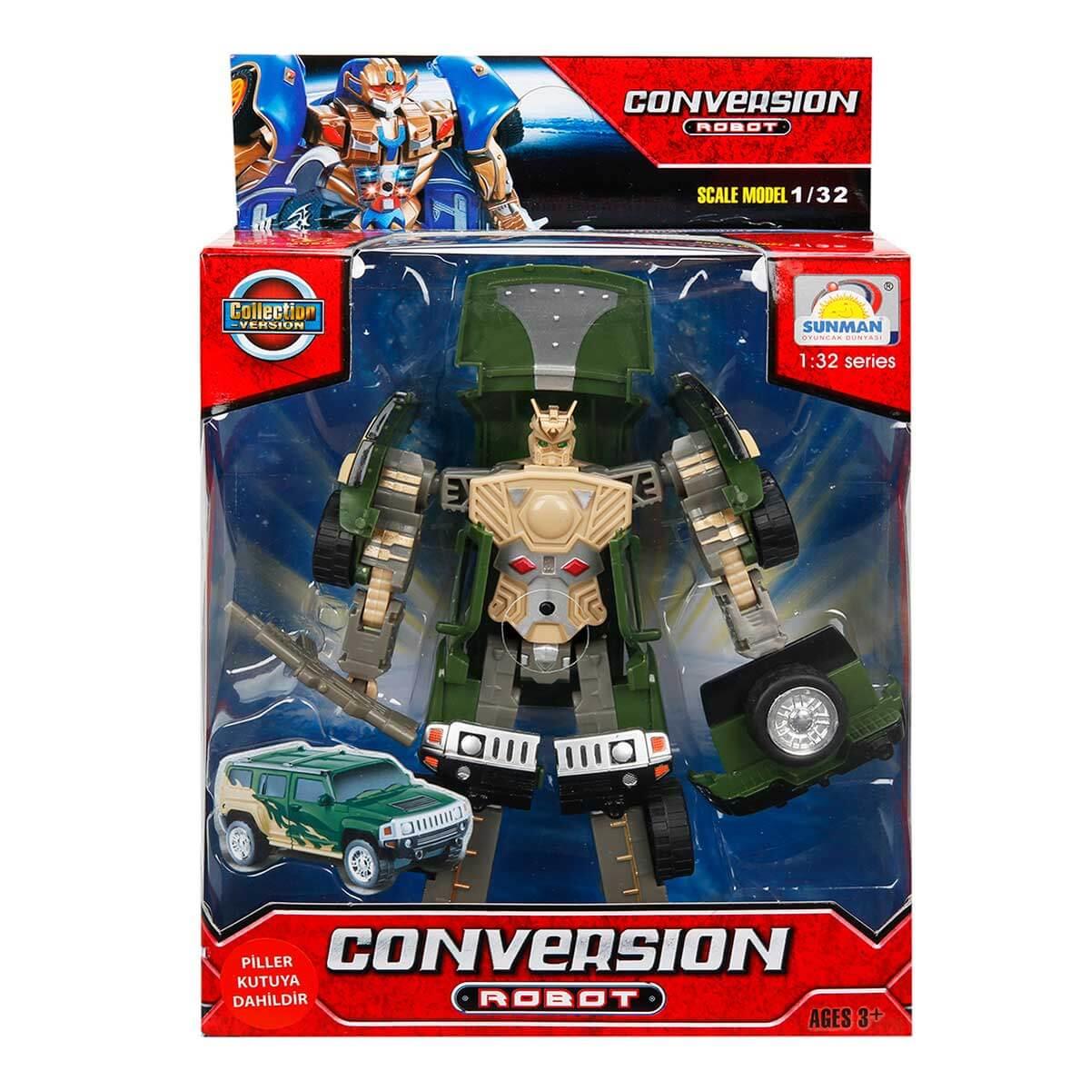 Sunman Oyuncak Sesli ve Işıklı Dönüşebilen Robot 00081234