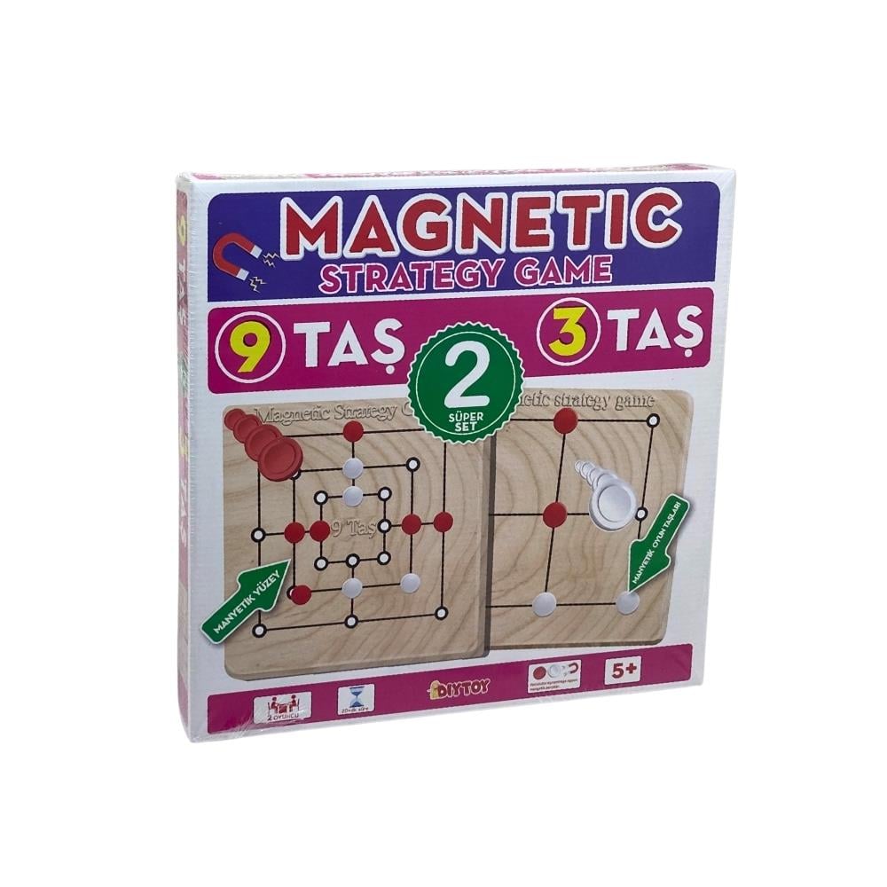 Taba Oyuncak Manyetik Strateji Oyunları 9 Taş 3 Taş
