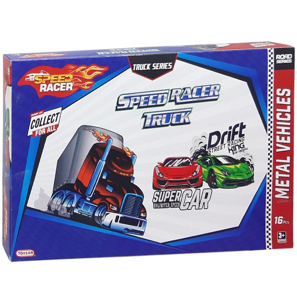 Toysan Oyuncak Tır Seti Trafik Levhalı 6 Lı Metal Arabalı TOY-49