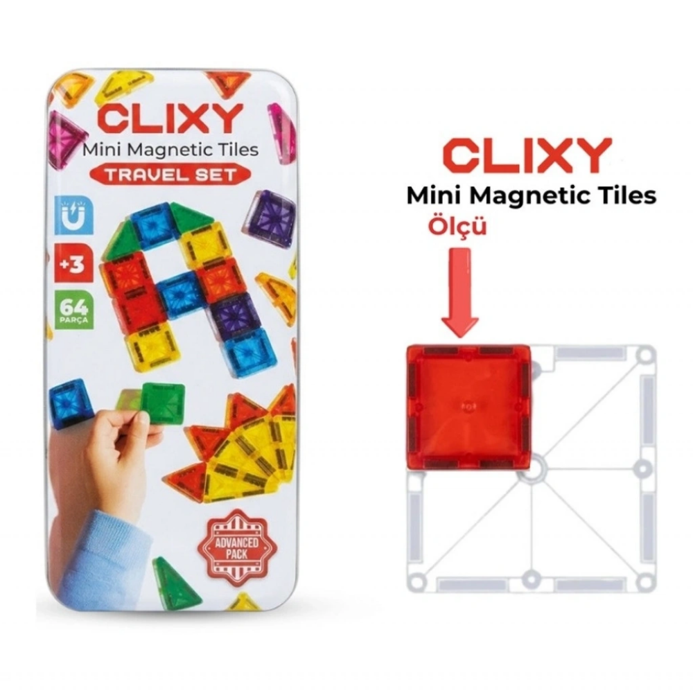 TYTY241/CLIXY 64 PARCA ADVANCE PACK MINI MANYETIK BLOKLAR TRAVEL SET