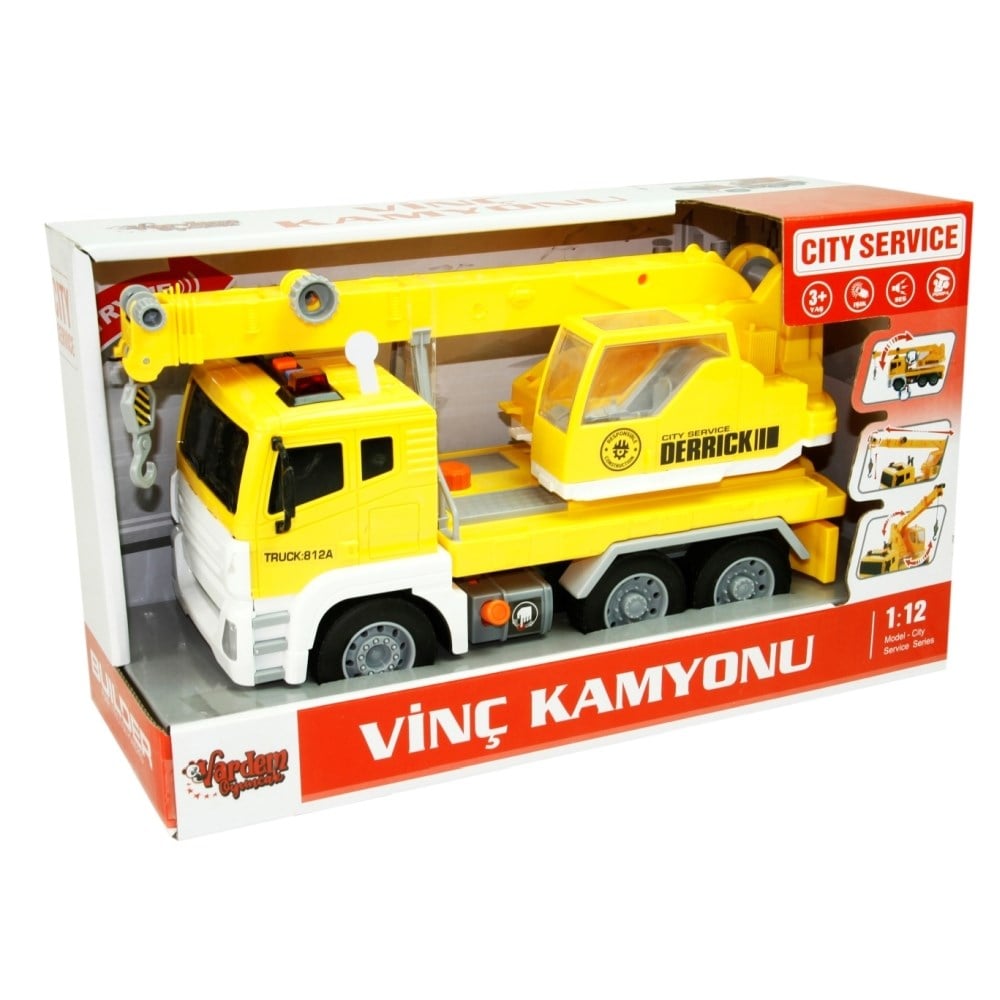 Vardem Oyuncak 1:12 Sürtmeli Sesli Işıklı Vinç WY812A,WY812C