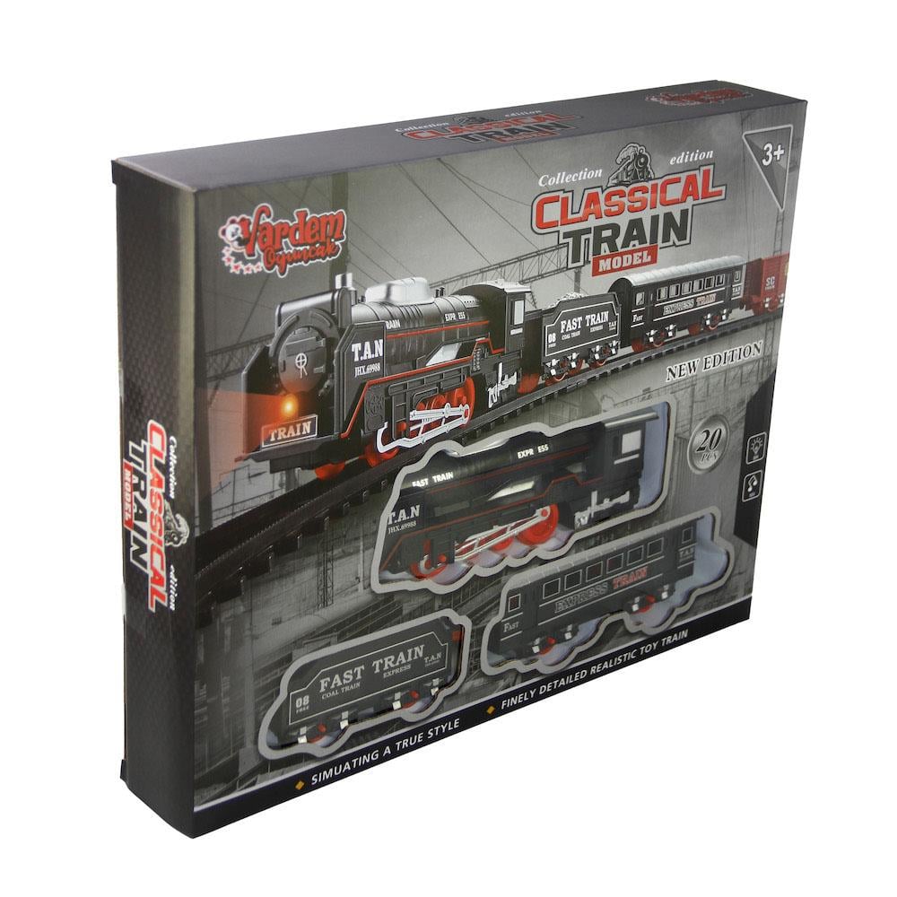 Vardem Oyuncak 20 Parça Işıklı ve Sesli Classic Model Tren Set JHX6683