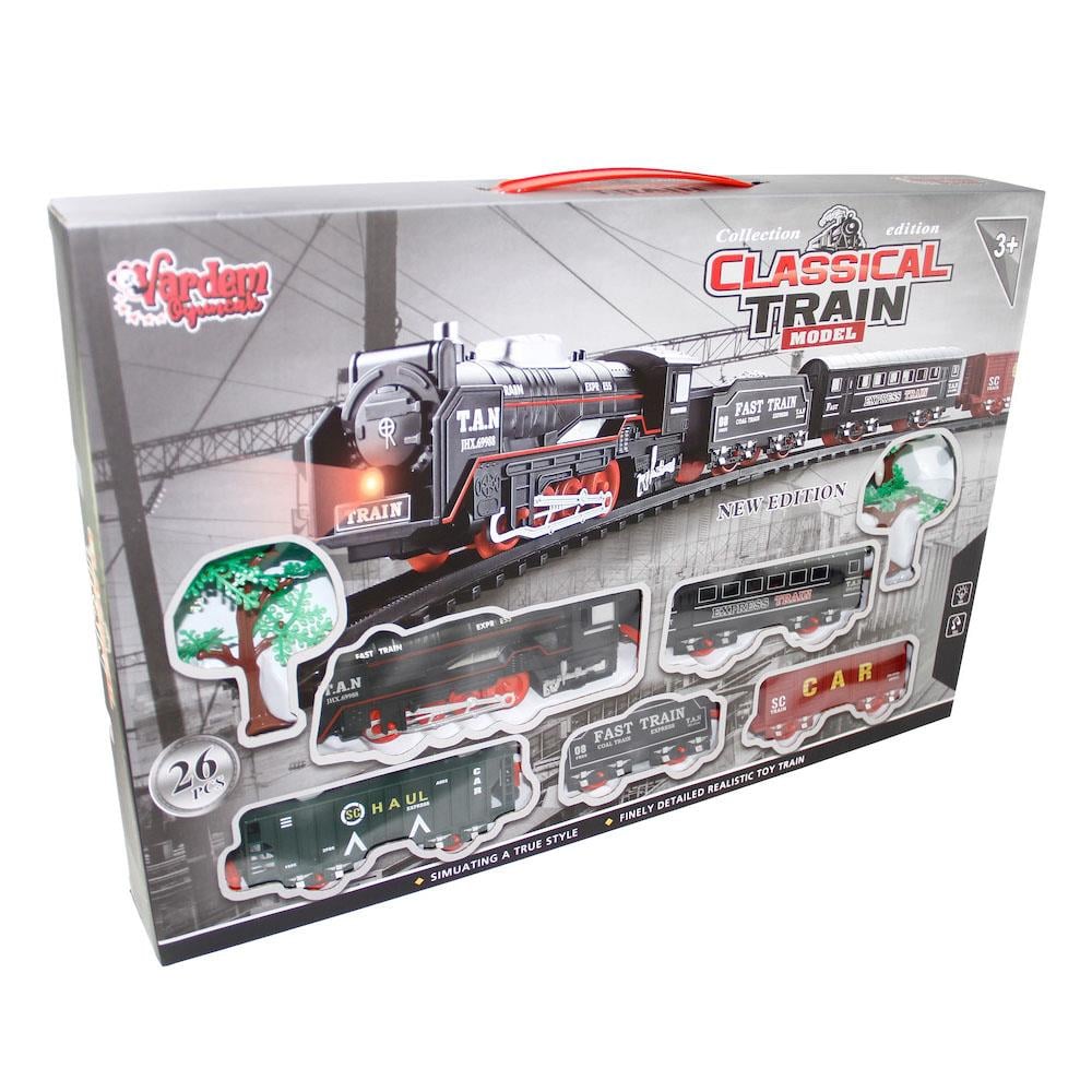 Vardem Oyuncak 26 Parça Işıklı ve Sesli Classic Model Tren Set JHX6687