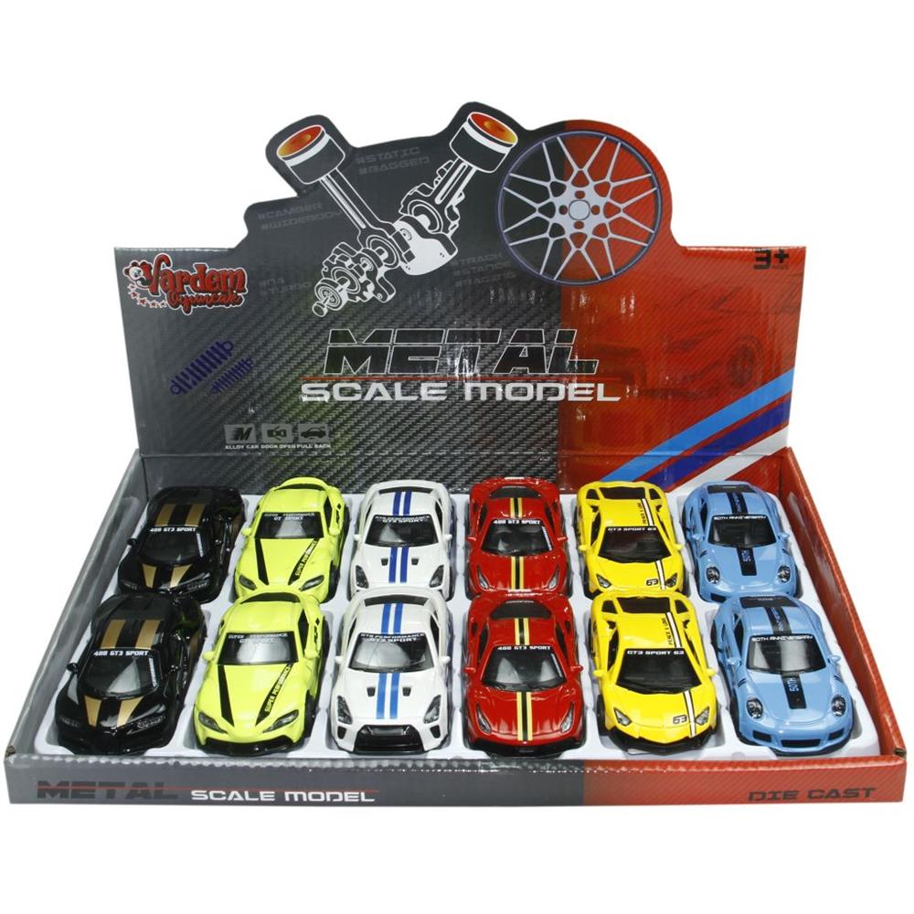 Vardem Oyuncak Çek Bırak 1:43 Şeritli Metal Spor Araba KM-4312C