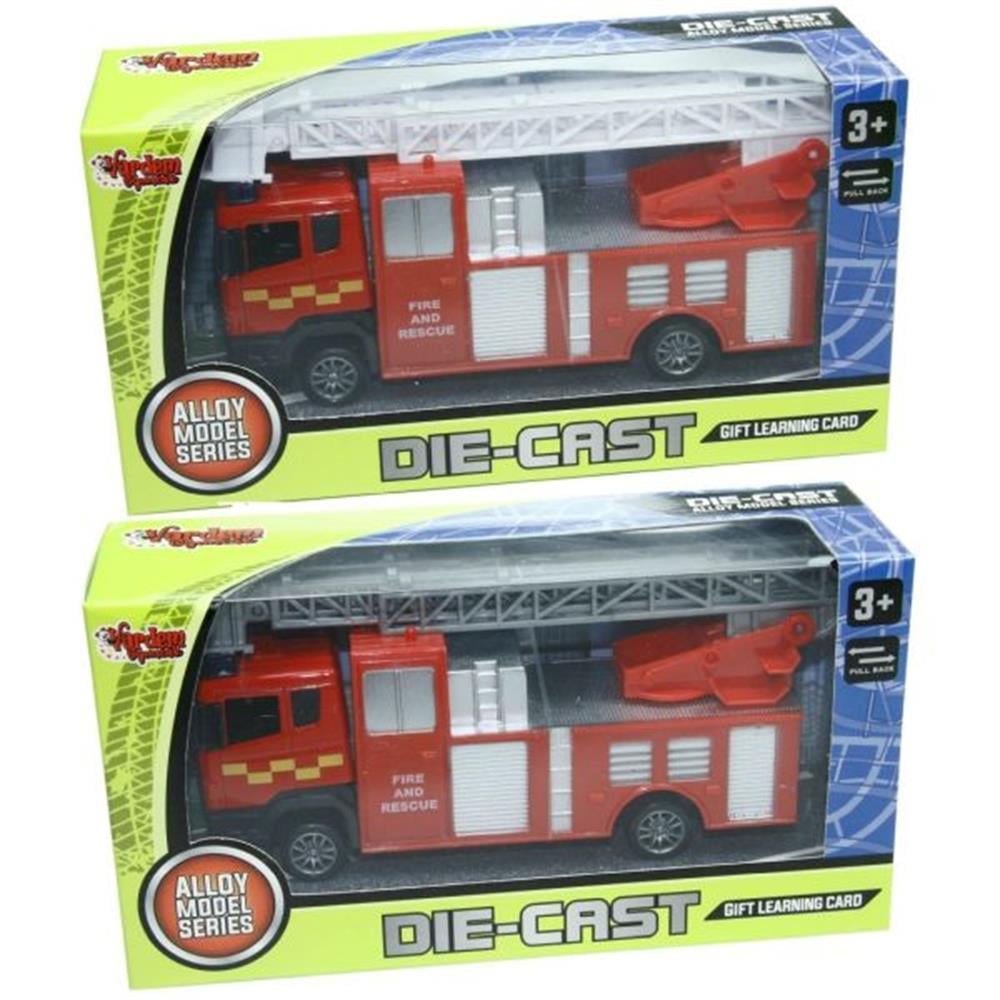Vardem Oyuncak Çek Bırak Die-Cast İtfaıye Ve Helikopter XFD889-291