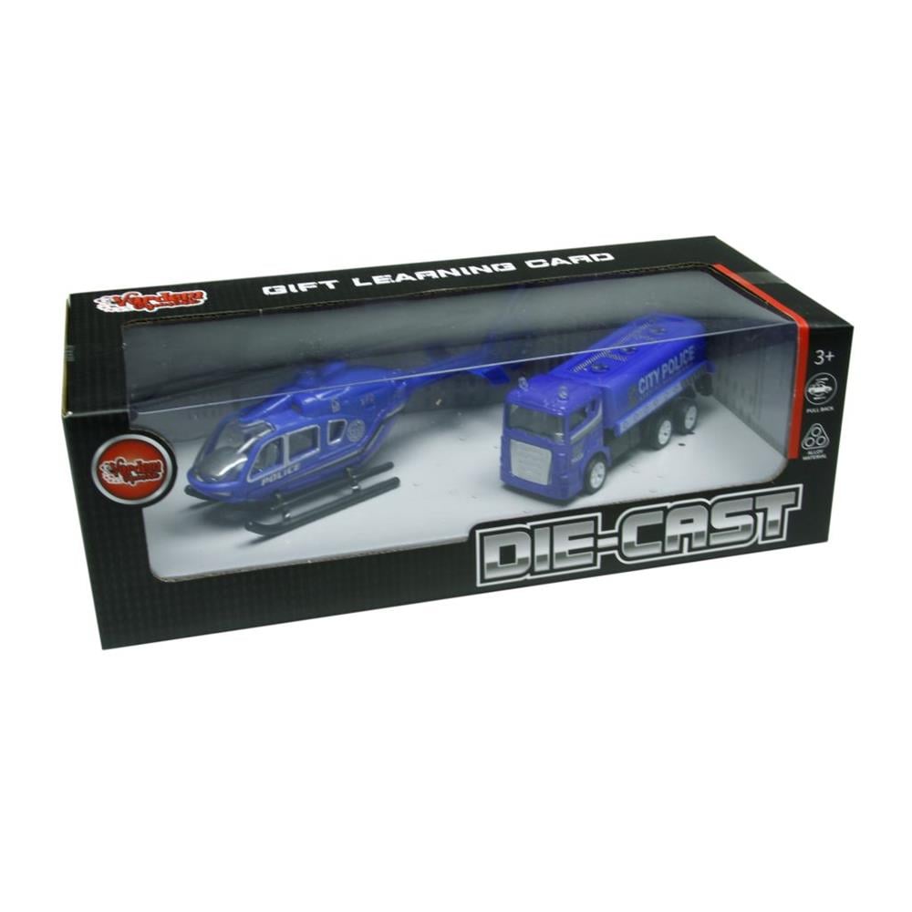 Vardem Oyuncak Çek Bırak Die-Cast Kamyon Ve Helikopter XFD1078