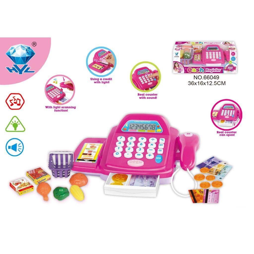 Vardem Oyuncak Işıklı Müzikli Pembe Yazar Kasa HUA-66049