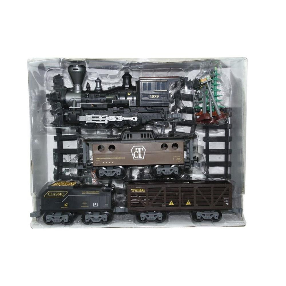 Vardem Oyuncak Işıklı ve Sesli 30 Parça Classic Buharlı Tren Set FF-1613A