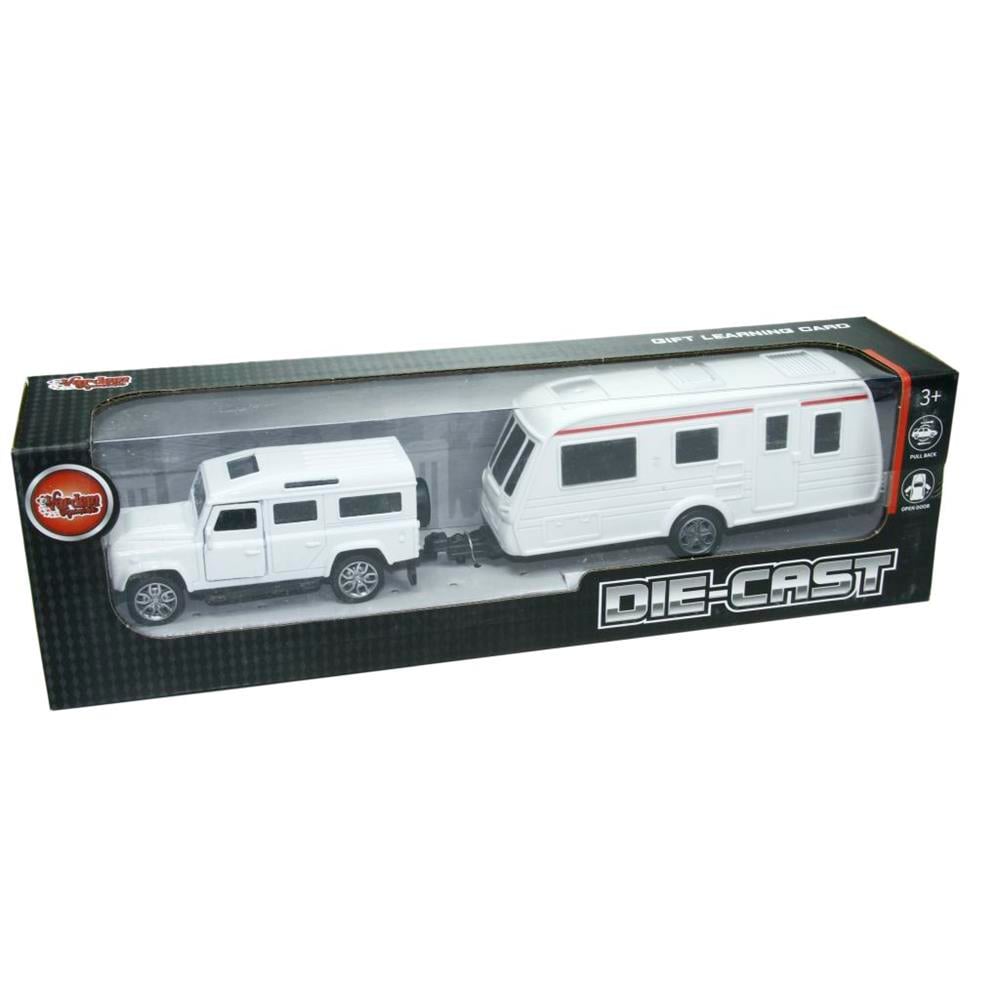 Vardem Oyuncak Karavan Çeken Die-Cast Çek Bırak Jeep XFD1002
