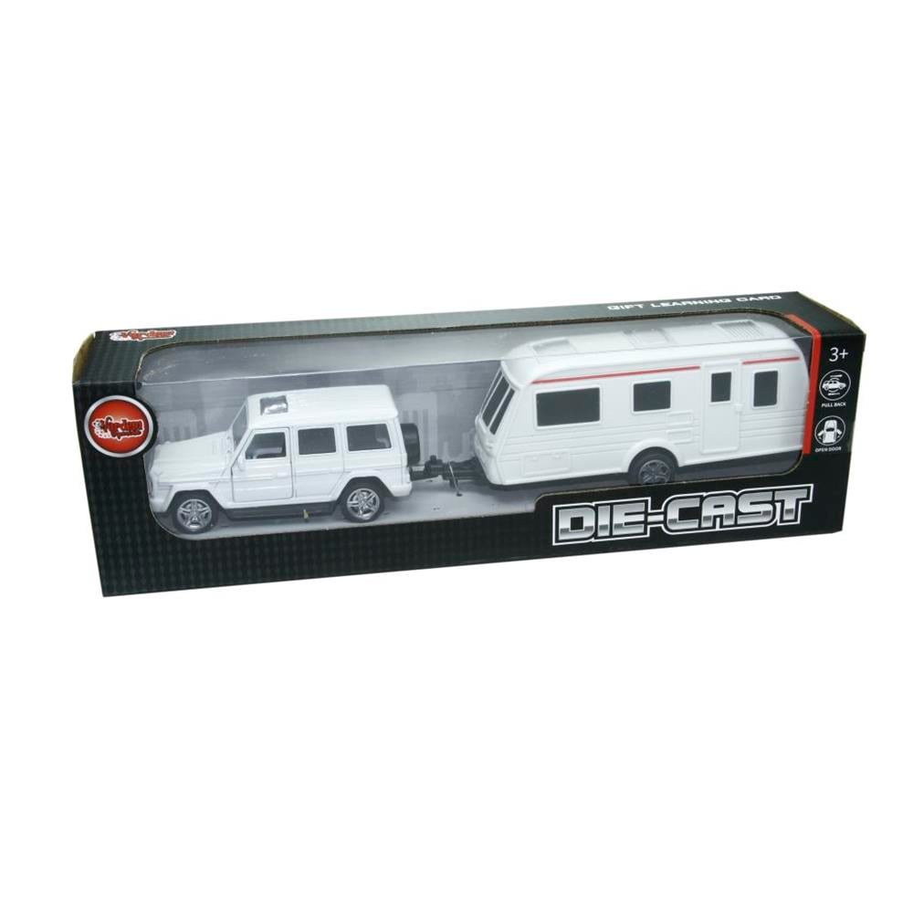 Vardem Oyuncak Karavan Çeken Die-Cast Çek Bırak Jeep XFD1001