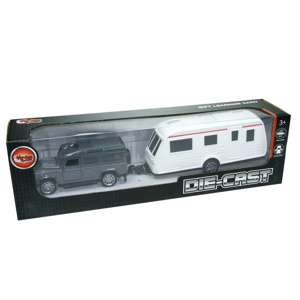Vardem Oyuncak Karavan Çeken Die-Cast Çek Bırak Jeep XFD1002