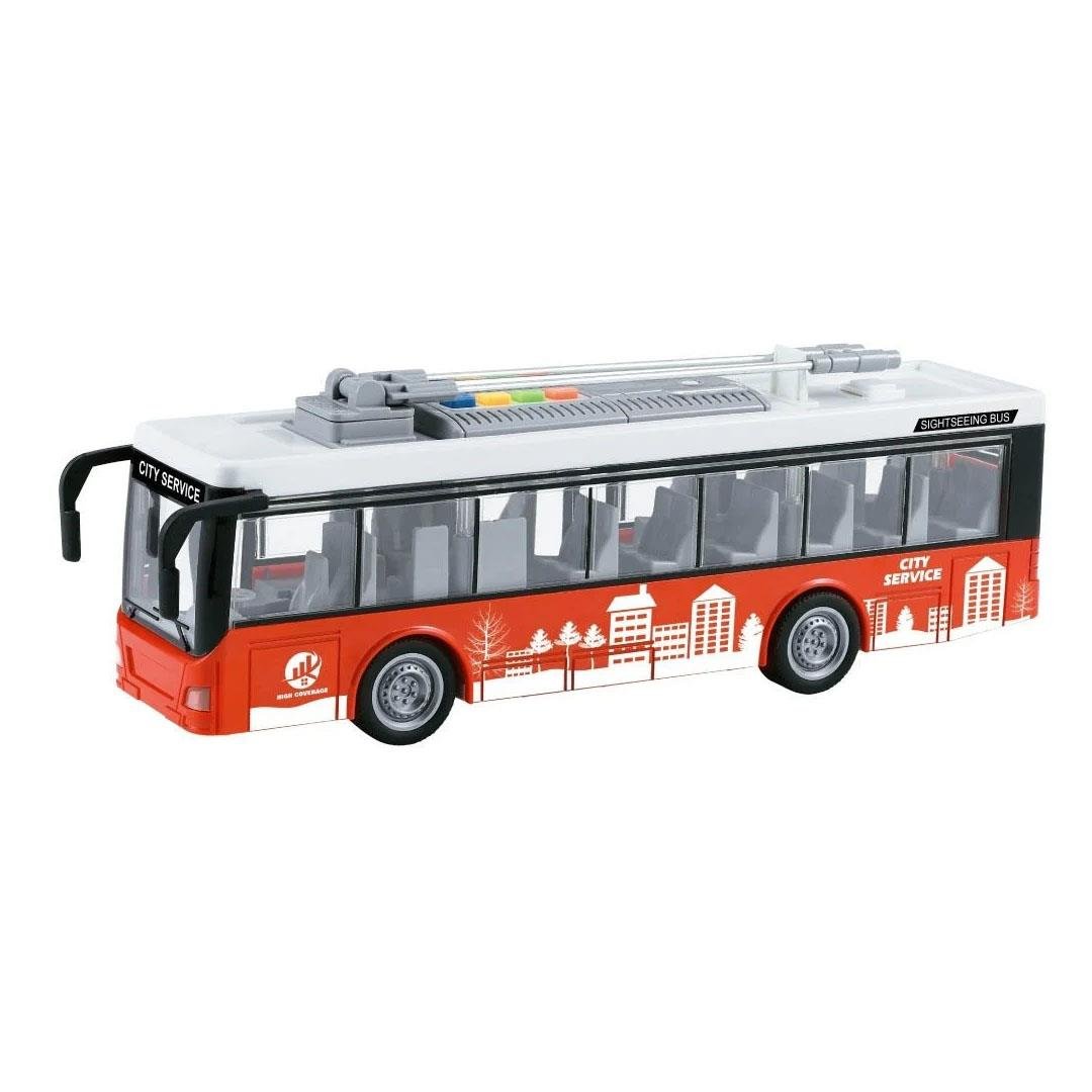 Vardem Oyuncak Sesli ve Işıklı Elektrikli Otobüs Troleybüs 1:16 WY911A-B