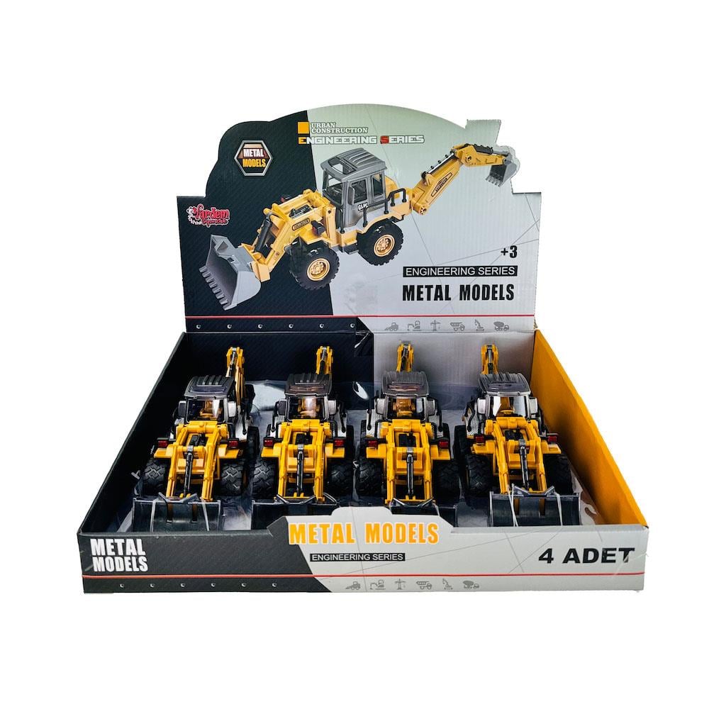 Vardem Oyuncak Sürtmeli Metal İnşaat Aracı 1:55 Kazıcı Yükleyici SZT-8881