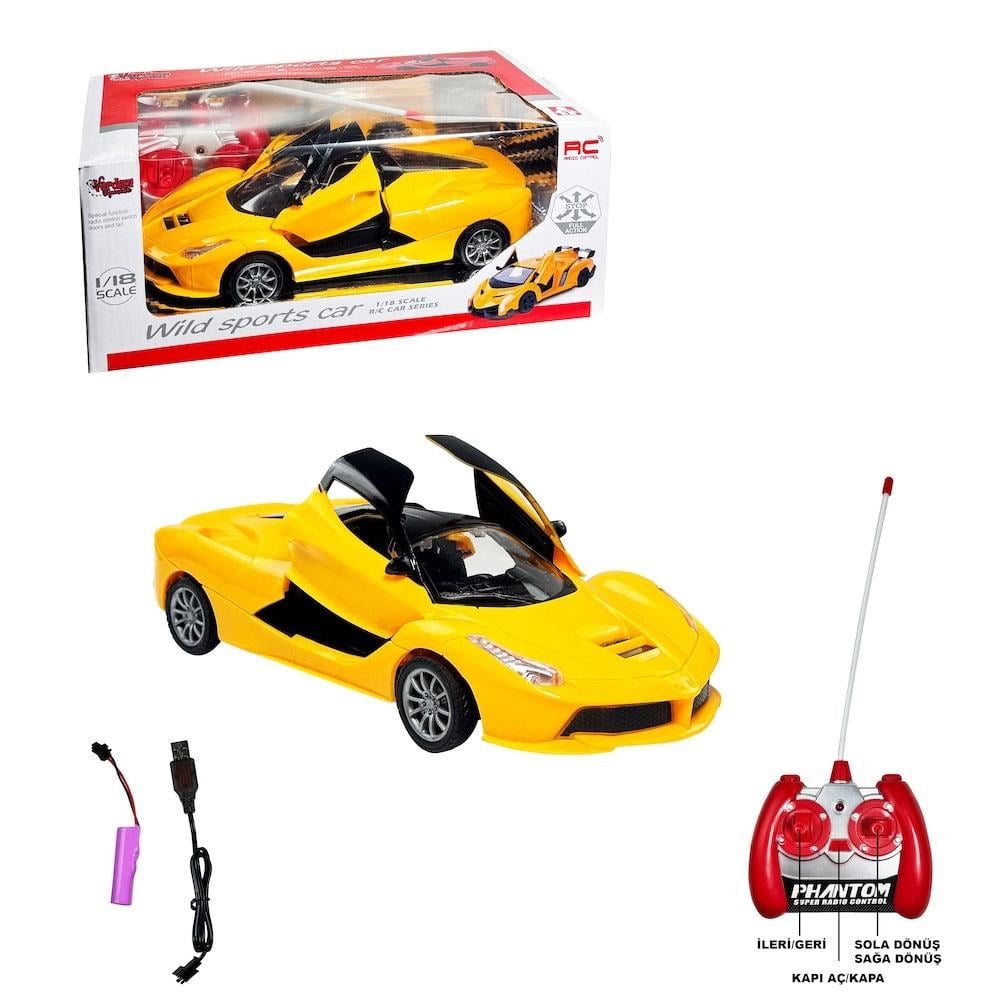 Vardem Oyuncak Uzaktan Kumandalı Full Fonksiyon Şarjlı 1:18 Wild Sport Kapıları Açılan Araba RG-1383-9A-11A