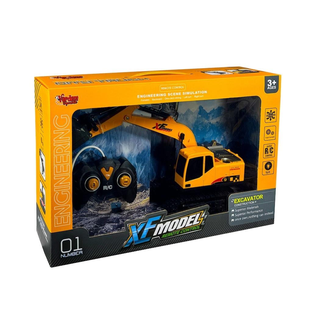 Vardem Oyuncak Uzaktan Kumandalı Full Fonksiyon Şarjlı XFModel Kazıcı Metal Kepçe XFG-789-410A
