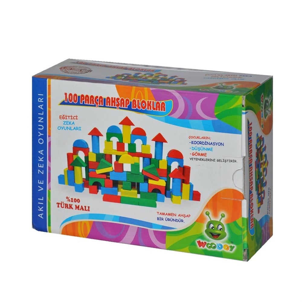Woodoy 100 Parça Ahşap Blok KR085
