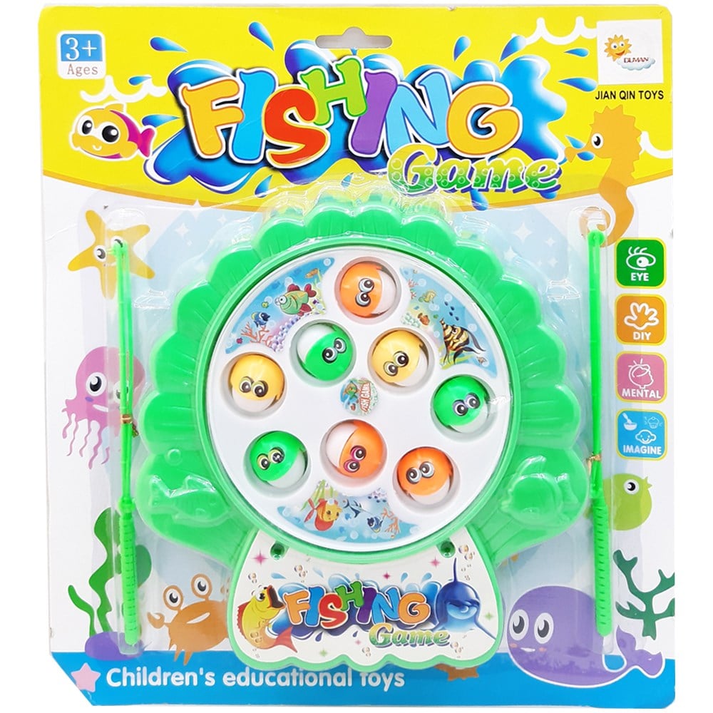 Yeşil Kartela Pilli Balık Oyunu 18 Cm DMN365